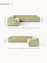 Mira Ultra Köşe Koltuk Açık Yeşil Şönil