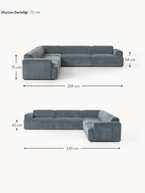 Mira Ultra Köşe Koltuk Gri Mavi Şönil