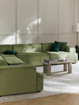 Mira Ultra Köşe Koltuk Zeytin Yeşili Fitilli