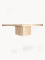 Mirza Vintage Traverten Mermer Kare Orta Sehpa