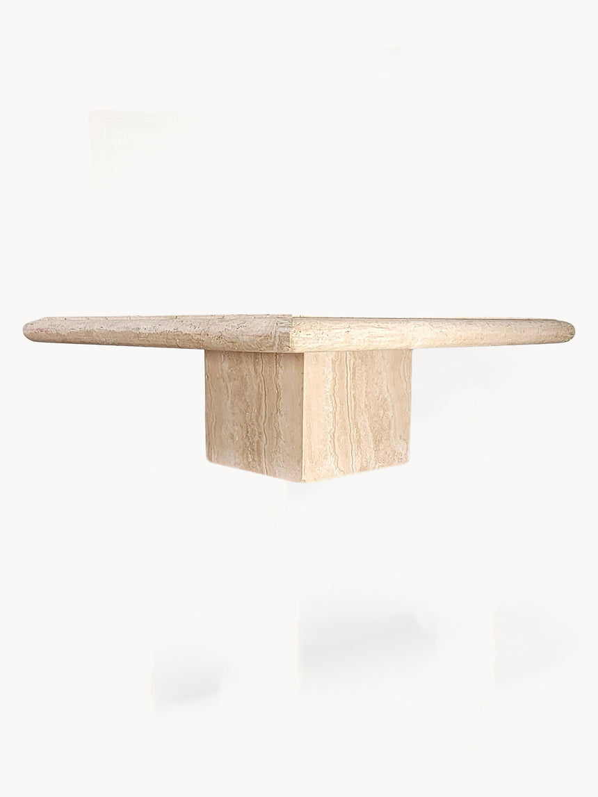 Mirza Vintage Traverten Mermer Kare Orta Sehpa