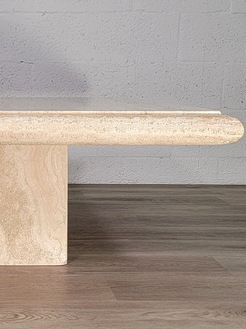 Mirza Vintage Traverten Mermer Kare Orta Sehpa