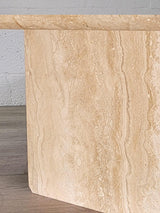 Mirza Vintage Traverten Mermer Kare Orta Sehpa