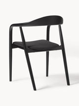 Moble Siyah Minderli Ahşap Sandalye Siyah