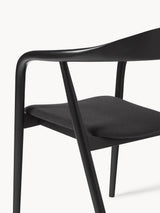 Moble Siyah Minderli Ahşap Sandalye Siyah