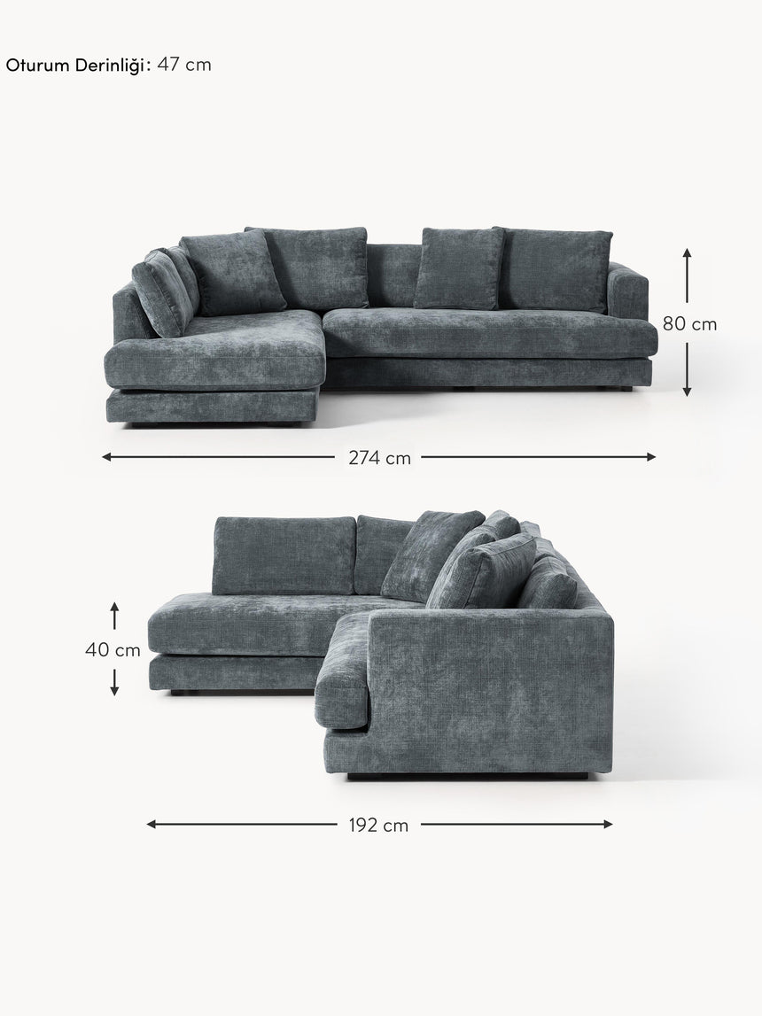 Model Köşe Koltuk Gri Mavi