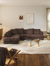 Model Köşe Koltuk Koyu Kahve Bukle