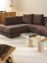 Model Köşe Koltuk Koyu Kahve Bukle