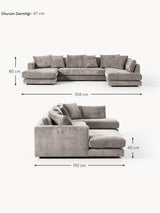 Model Max Köşe Koltuk Boz Kahverengi