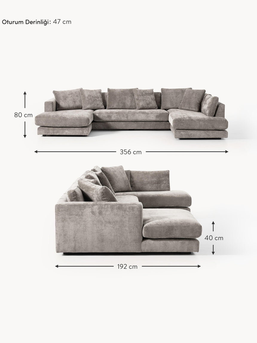 Model Max Köşe Koltuk Boz Kahverengi