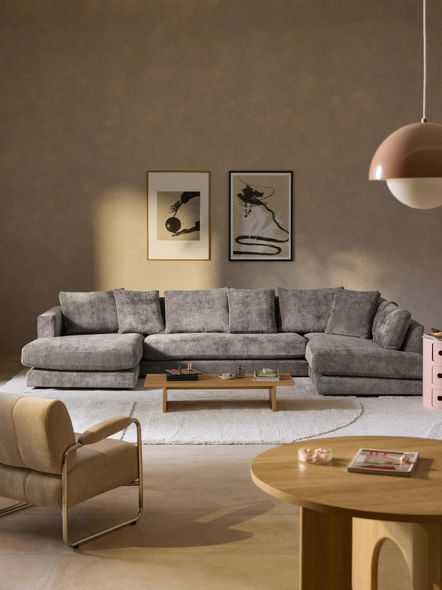 Model Max Köşe Koltuk Boz Kahverengi