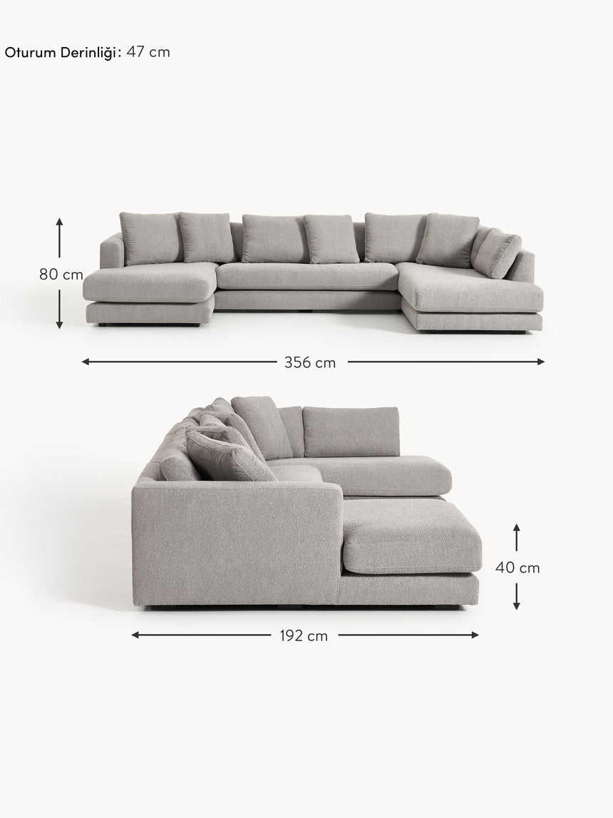 Model Max Köşe Koltuk Gri Bukle