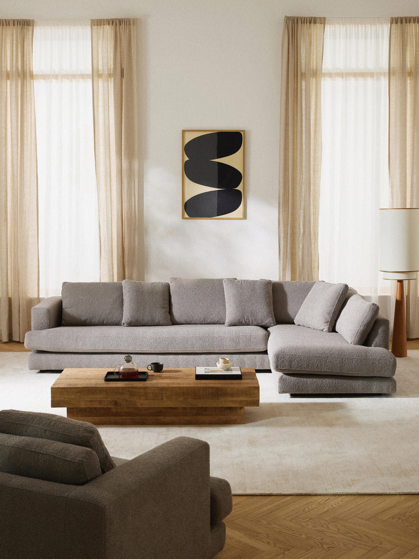 Model Plus Köşe Koltuk Gri Bukle