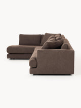 Model Plus Köşe Koltuk Koyu Kahve Bukle