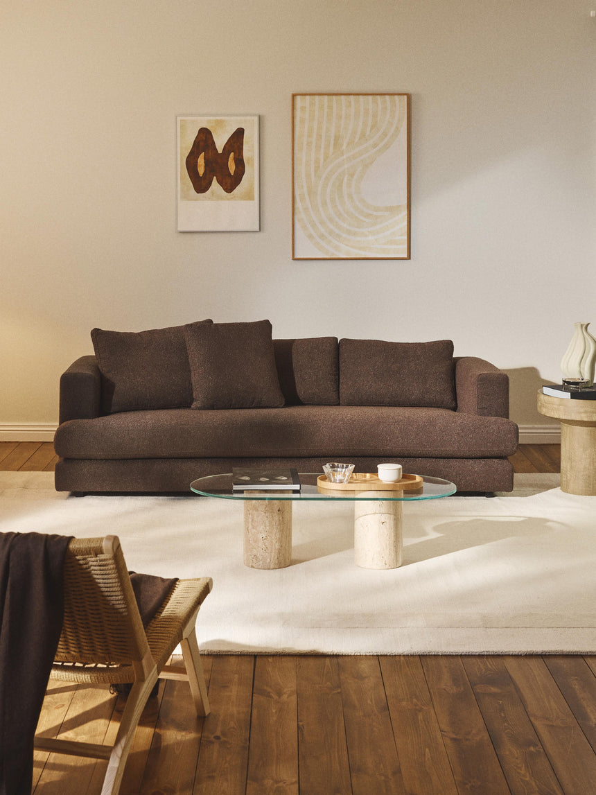 Model Üçlü Koltuk Koyu Kahve Bukle