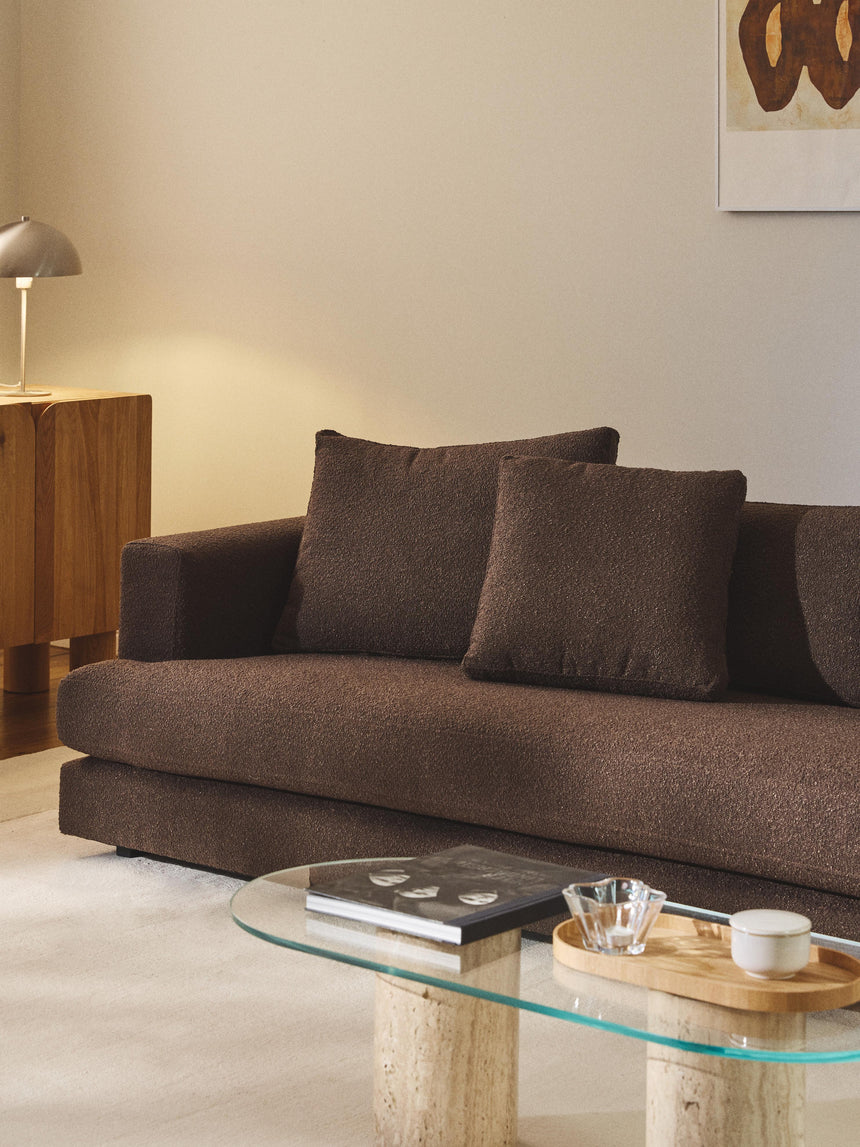 Model Üçlü Koltuk Koyu Kahve Bukle