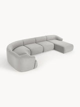 Modern Big Köşe Koltuk Açık Gri Bukle