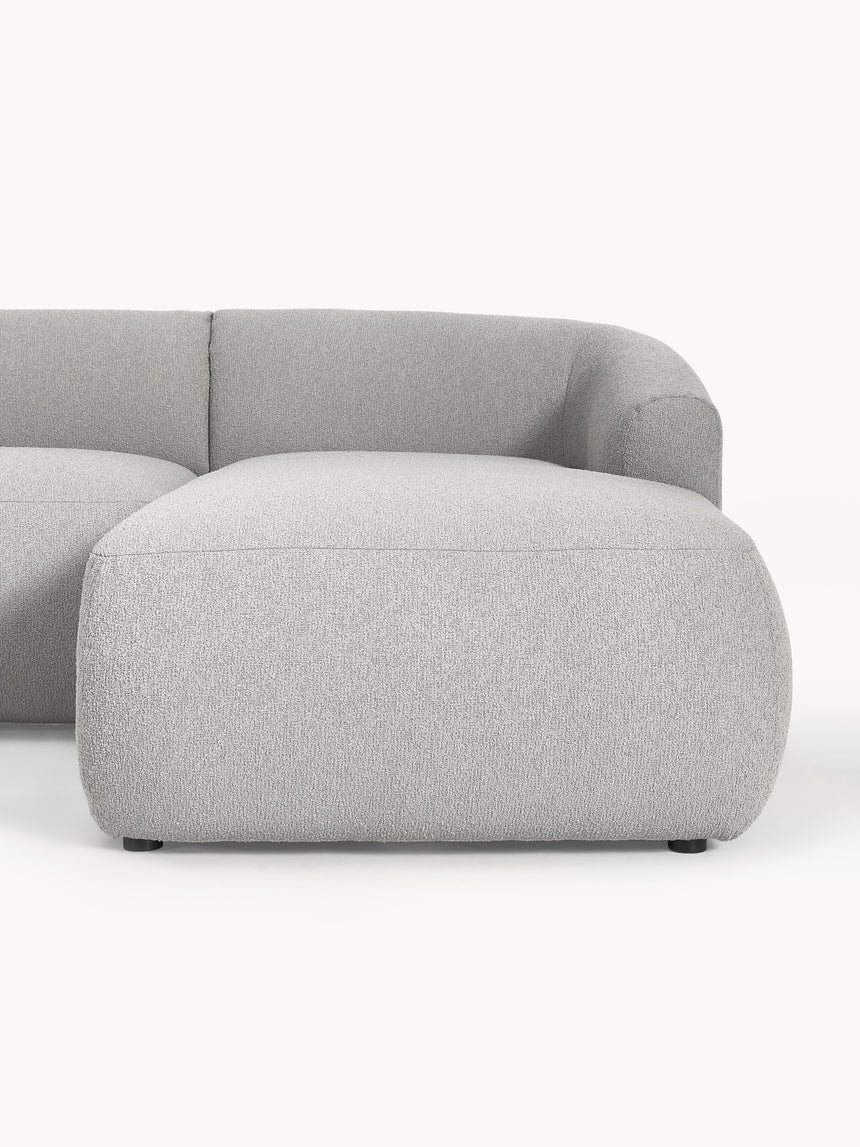 Modern Big Köşe Koltuk Açık Gri Bukle