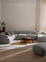 Modern Big Köşe Koltuk Açık Gri Bukle