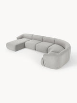 Modern Big Köşe Koltuk Açık Gri Bukle