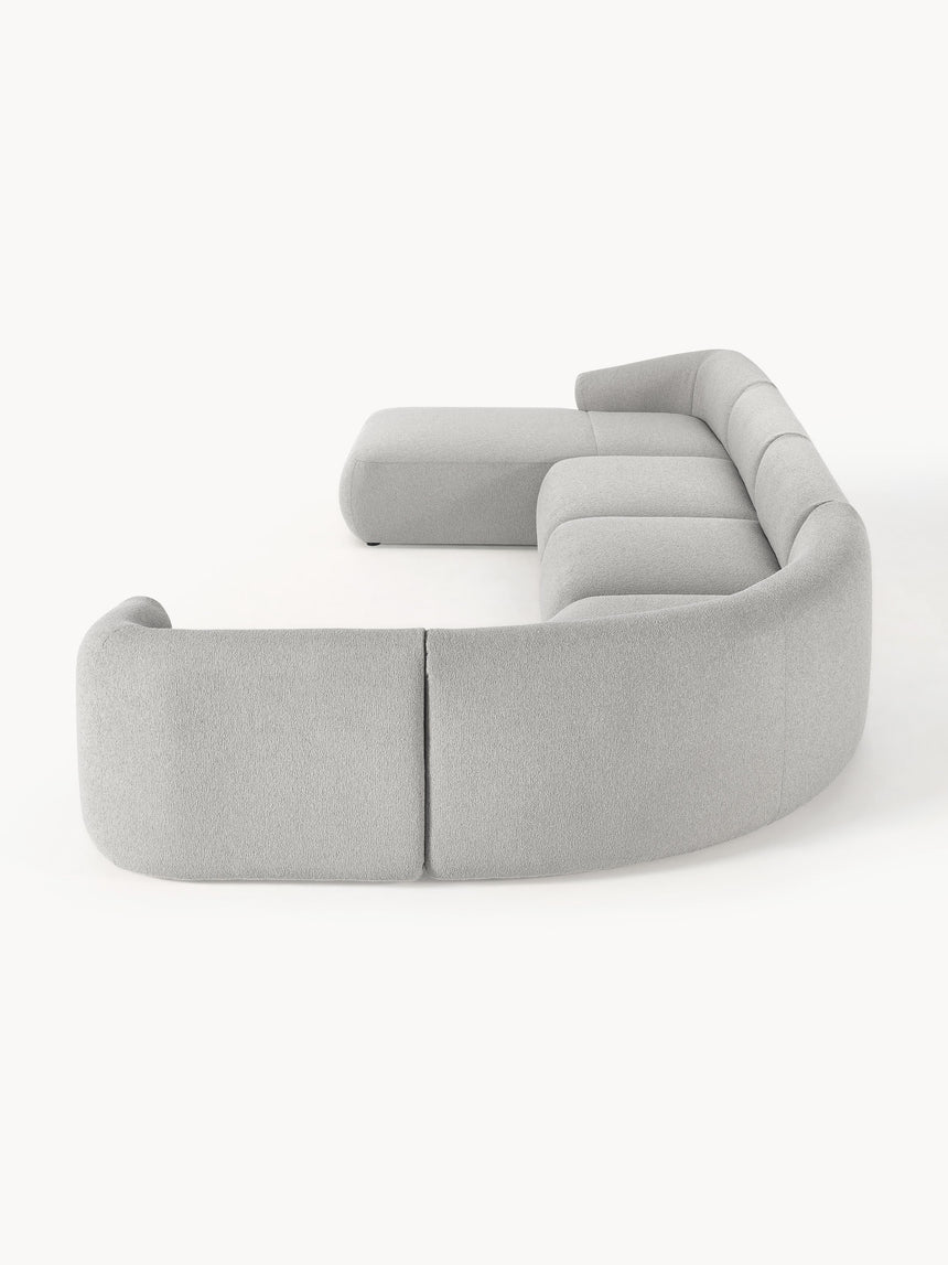 Modern Big Köşe Koltuk Açık Gri Bukle