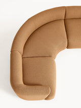 Modern Big Köşe Koltuk Açık Kahve Bukle