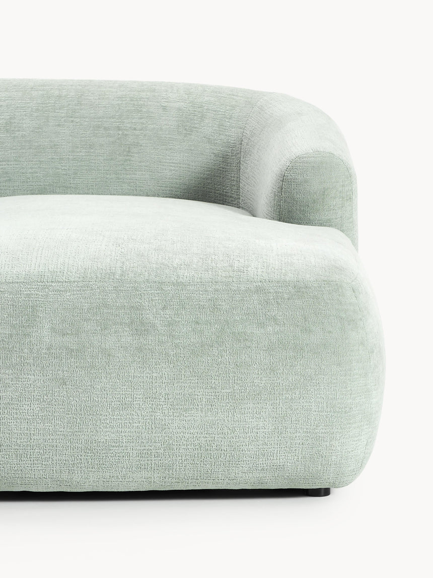 Modern Big Köşe Koltuk Adaçayı Yeşili Dokuma Kadife