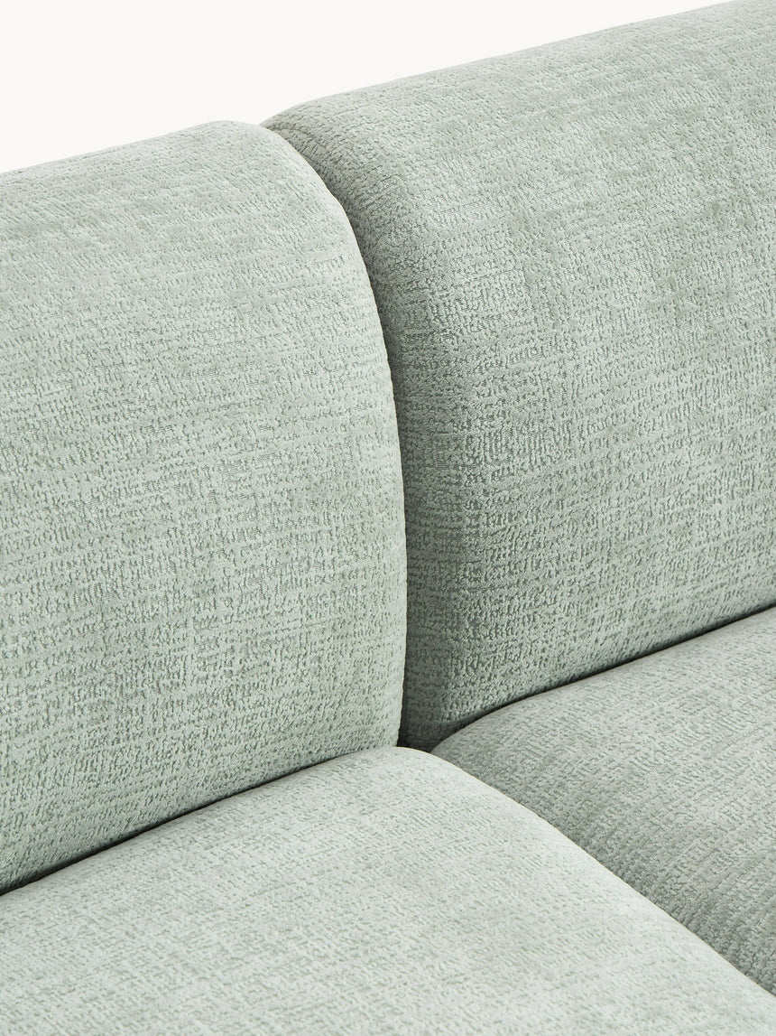 Modern Big Köşe Koltuk Adaçayı Yeşili Dokuma Kadife