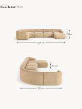 Modern Big Köşe Koltuk Bej Bukle