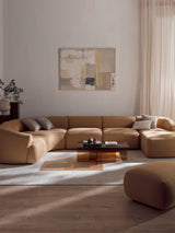 Modern Big Köşe Koltuk Bej Bukle