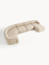 Modern Big Köşe Koltuk Bej Dokuma Kumaş