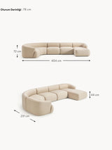 Modern Big Köşe Koltuk Bej Dokuma Kumaş