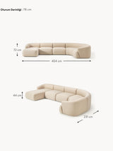 Modern Big Köşe Koltuk Bej Dokuma Kumaş