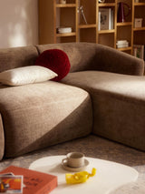 Modern Big Köşe Koltuk Kahve Dokuma Kadife