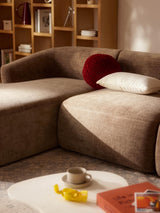 Modern Big Köşe Koltuk Kahve Dokuma Kadife