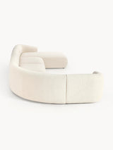 Modern Big Köşe Koltuk Kırık Beyaz Bukle