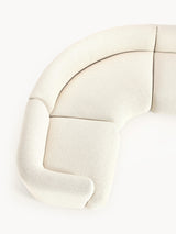 Modern Big Köşe Koltuk Kırık Beyaz Bukle