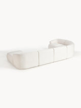 Modern Big Köşe Koltuk Kırık Beyaz Dokuma Kumaş