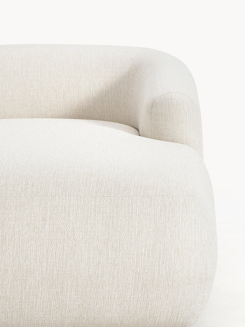 Modern Big Köşe Koltuk Kırık Beyaz Dokuma Kumaş