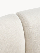 Modern Big Köşe Koltuk Kırık Beyaz Dokuma Kumaş