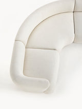 Modern Big Köşe Koltuk Kırık Beyaz Dokuma Kumaş