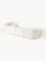 Modern Big Köşe Koltuk Kırık Beyaz Dokuma Kumaş