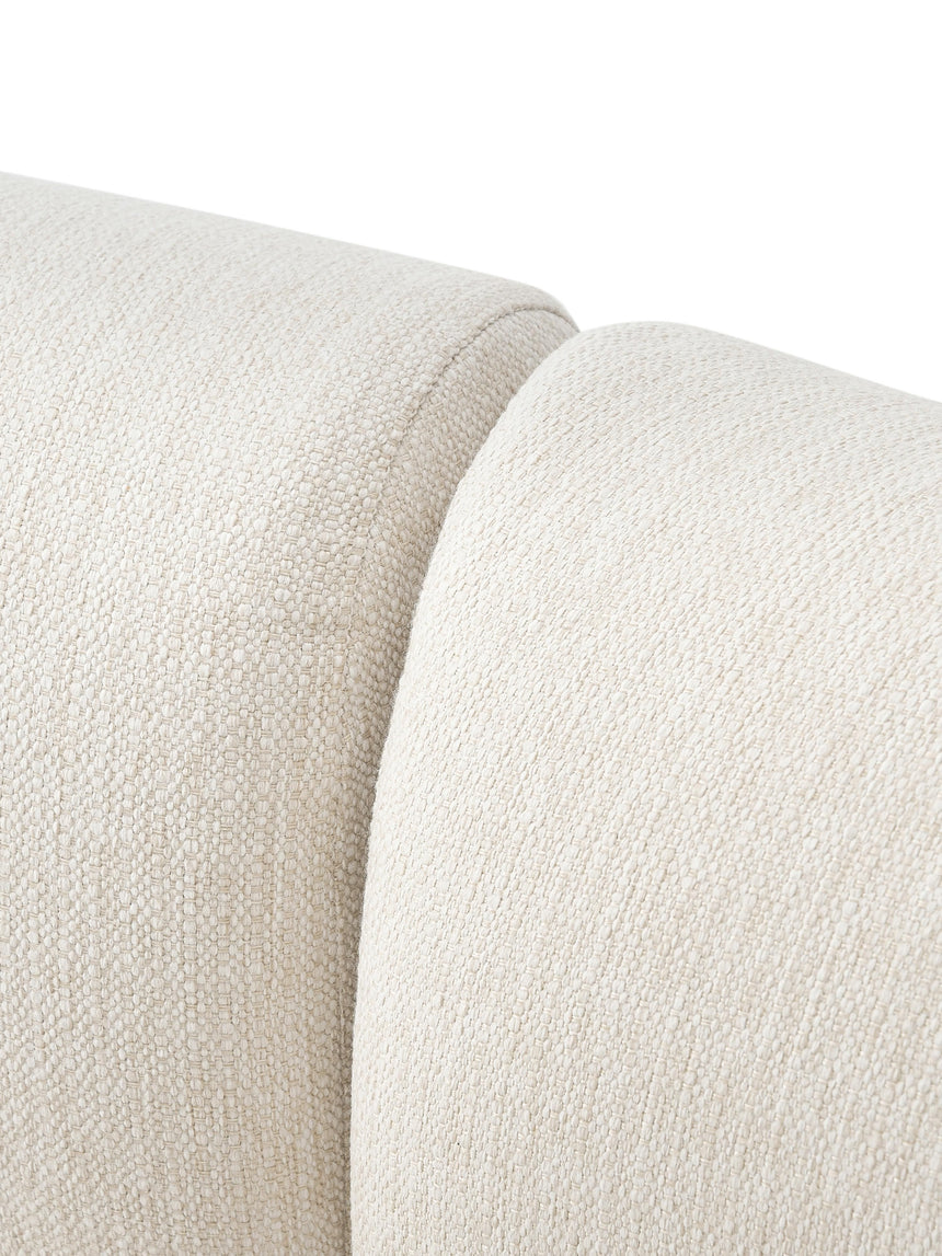 Modern Big Köşe Koltuk Kırık Beyaz Dokuma Kumaş