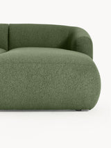 Modern Big Köşe Koltuk Koyu Yeşil Bukle