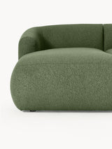 Modern Big Köşe Koltuk Koyu Yeşil Bukle