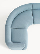 Modern Big Köşe Koltuk Mavi Bukle