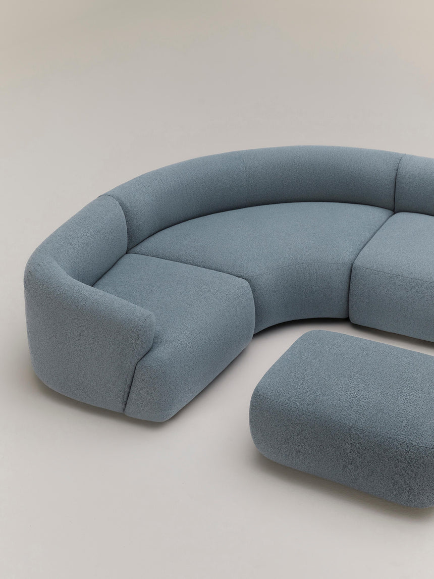 Modern Big Köşe Koltuk Mavi Bukle