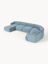 Modern Big Köşe Koltuk Mavi Bukle