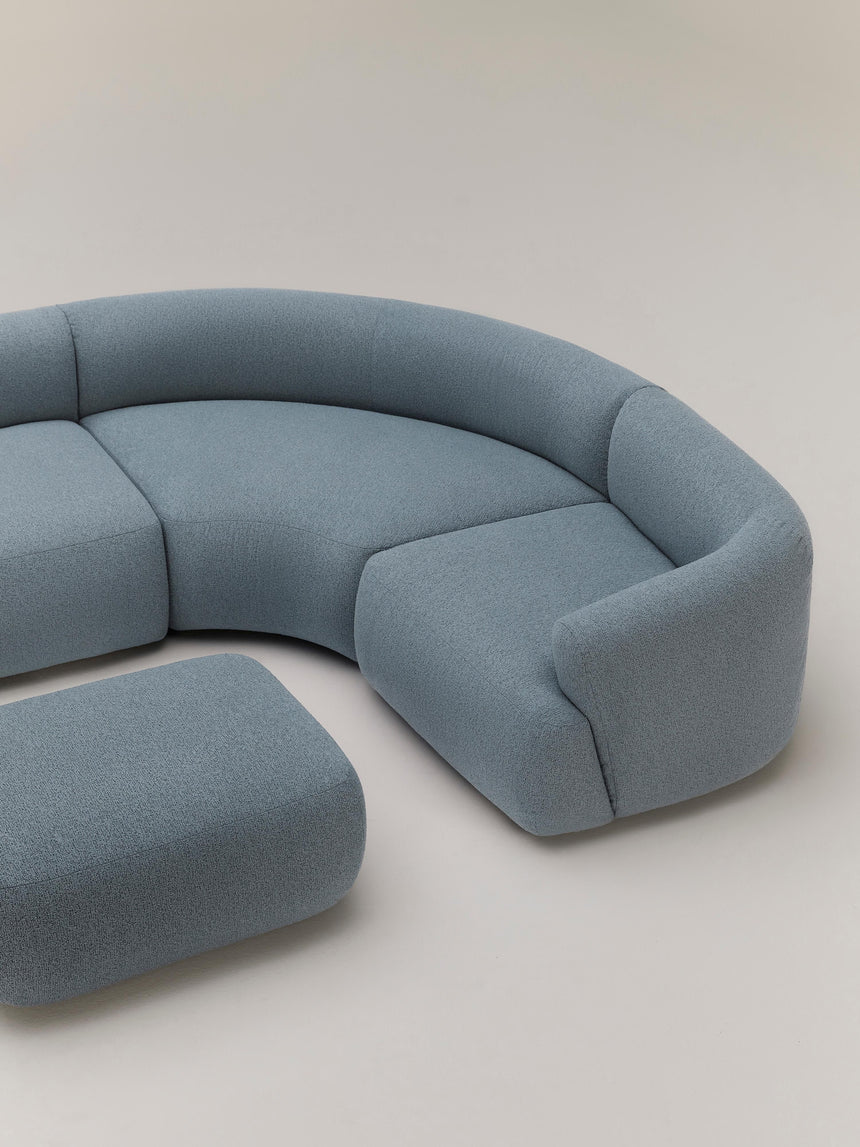 Modern Big Köşe Koltuk Mavi Bukle