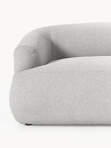 Modern İkili Koltuk Açık Gri Bukle